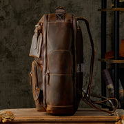 Handmade Leather Backpackage Men's British Style Retro