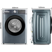 Chiq 10kg Front Load Automatic Washing Machine - Dark Silver (2 YRS WRNTY)