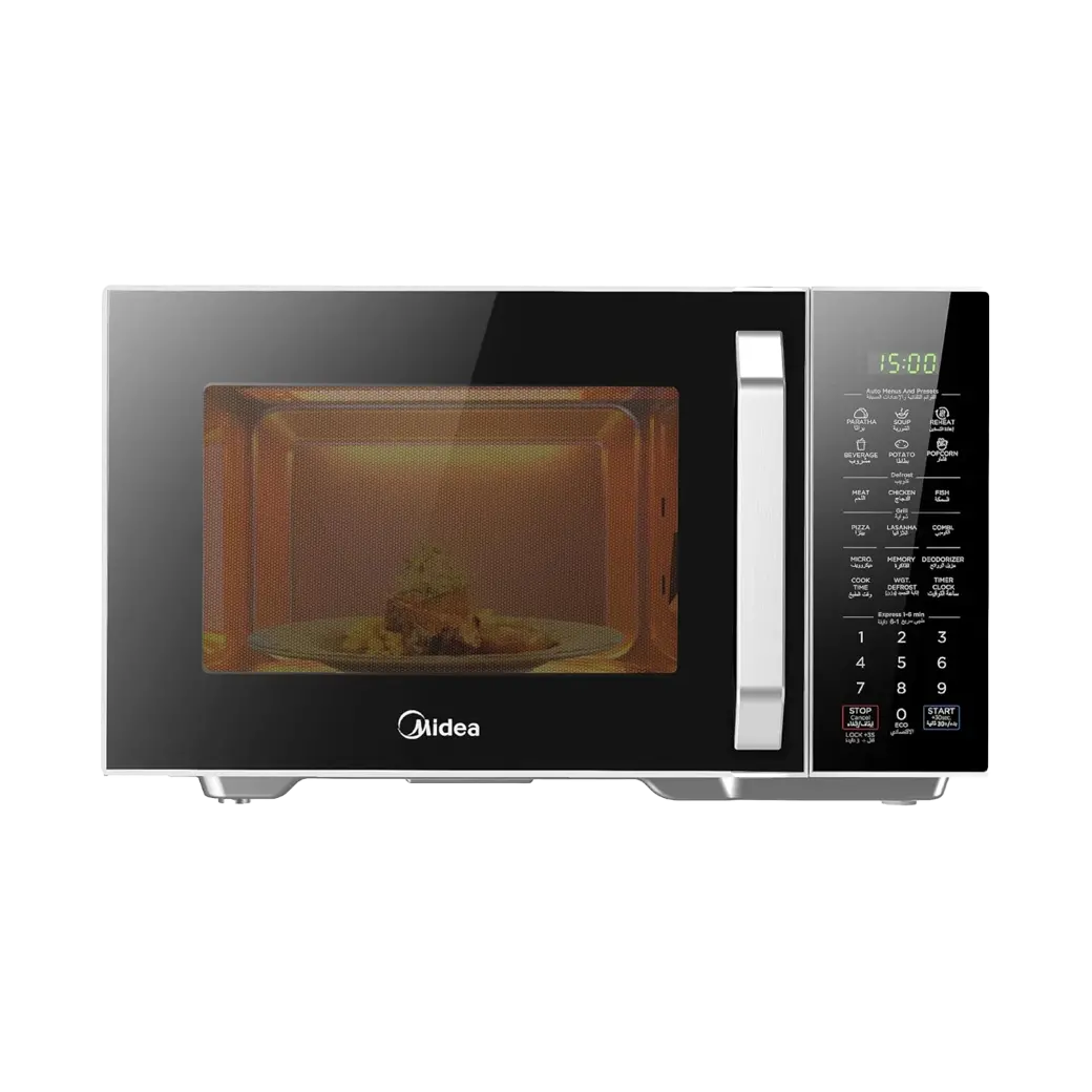 Midea 25L 2-in-1 Microwave Oven with Grill, Digital EM8P022MO-B