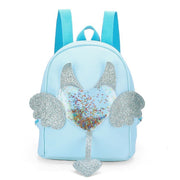 Girls PU Leather Backpack Snacks Decoration Bag