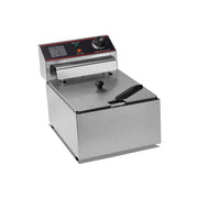 Global Star 6 Litres Commercial Deep Fryer Stainless Steel - Silver (1YRS WRNTY)