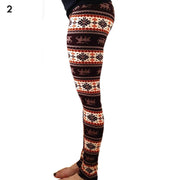 Fashion Women's Leggings Pants Print High Waist Leggings Happy Christmas Party Long Pants 18 Color Ladies Xmas Trousers