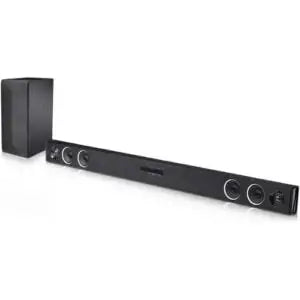 LG Sound Bar SJ3 2.1ch 300W with Wireless Subwoofer – Black