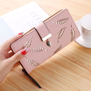 Women's wallet hollow leaf card package