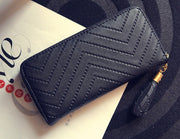 Pu small tassels 1 fold wallet trendy Korean fashion long wallet simple multi-card wallet