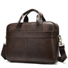 Business first layer leather briefcase