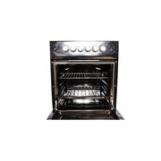 Blueflame 50 x 50cm Two Gas burners + Two Electric Hotplate Cooker With Electric Oven C5022E-B ( Made in Turkey ) - Black