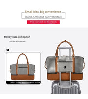 Women's Hand-carrying Travel Bag Striped Canvas