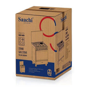 Saachi 3 Gas + 1 Electric Stainless Steel Stove/Cooker with Gas Oven (60X60cm) - Silver & Black