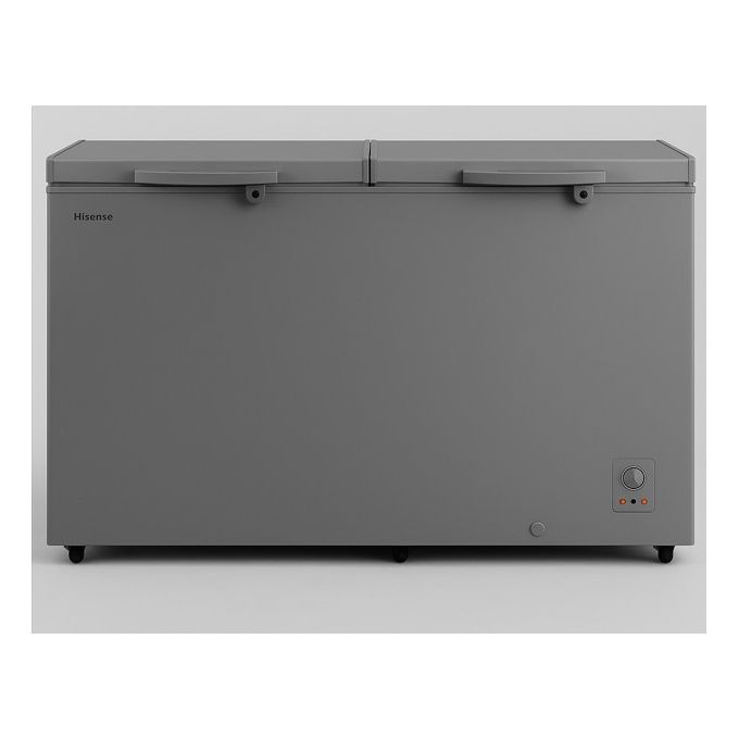 Hisense 660 Liters Double Door Chest Freezer Deep Freezer – Grey 3 Years warranty