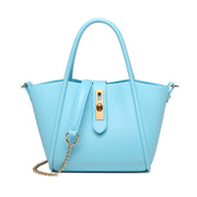 Portable Women's Leather Fashion Vegetable Basket Shoulder Messenger Bag