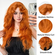 Wig Female Bangs Roller Fluffy Mid-length Hair Natural Full-head Wig