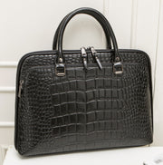 Cowhide Lady Briefcase Large Capacity Business Handbag A4 Document Bag Computer Bag