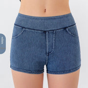 Hip Lifting Yoga Denim Shorts For Women