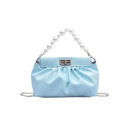 All-match Pearl Hand Pleated Cloud Bag Women's Shoulder Bag