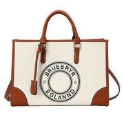Women's Large-capacity Canvas Printed Letter Crossbody Shoulder Tote Bag