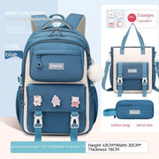 Girls' Waterproof Backpack Wear-resistant Large Capacity