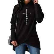 Irregular hooded sweater