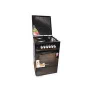 Blueflame 50 x 50cm Two Gas burners + Two Electric Hotplate Cooker With Electric Oven C5022E-B ( Made in Turkey ) - Black