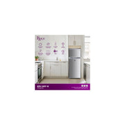 Roch 140 Liters Double Door Top Freezer Defrost Fridge - Silver(2YRS WRNTY)