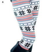 Fashion Women's Leggings Pants Print High Waist Leggings Happy Christmas Party Long Pants 18 Color Ladies Xmas Trousers