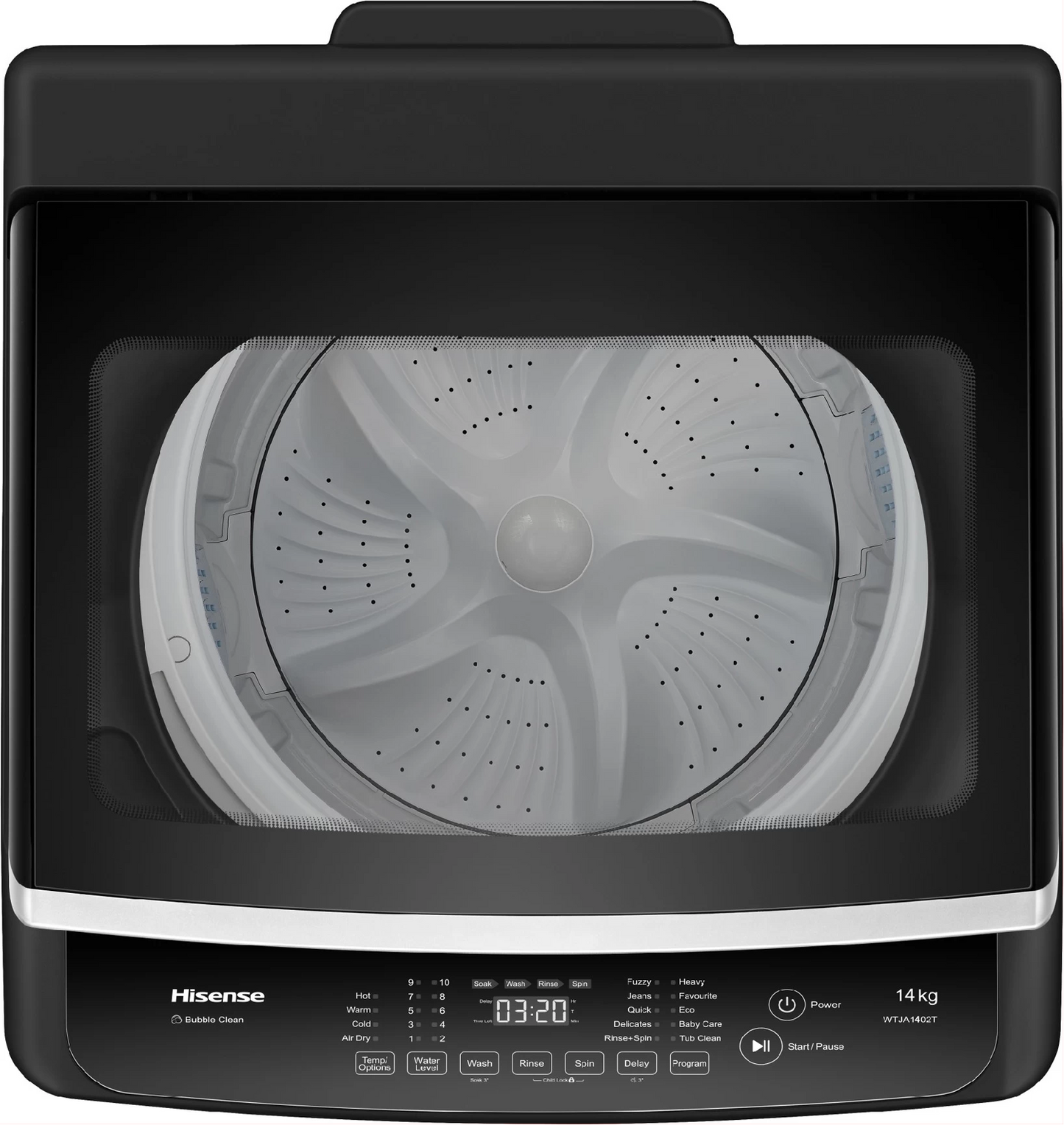 Hisense 14Kg Automatic Top Loading Washing Machine 14 Kg - Titanium Silver 2 Yrs Wrnty