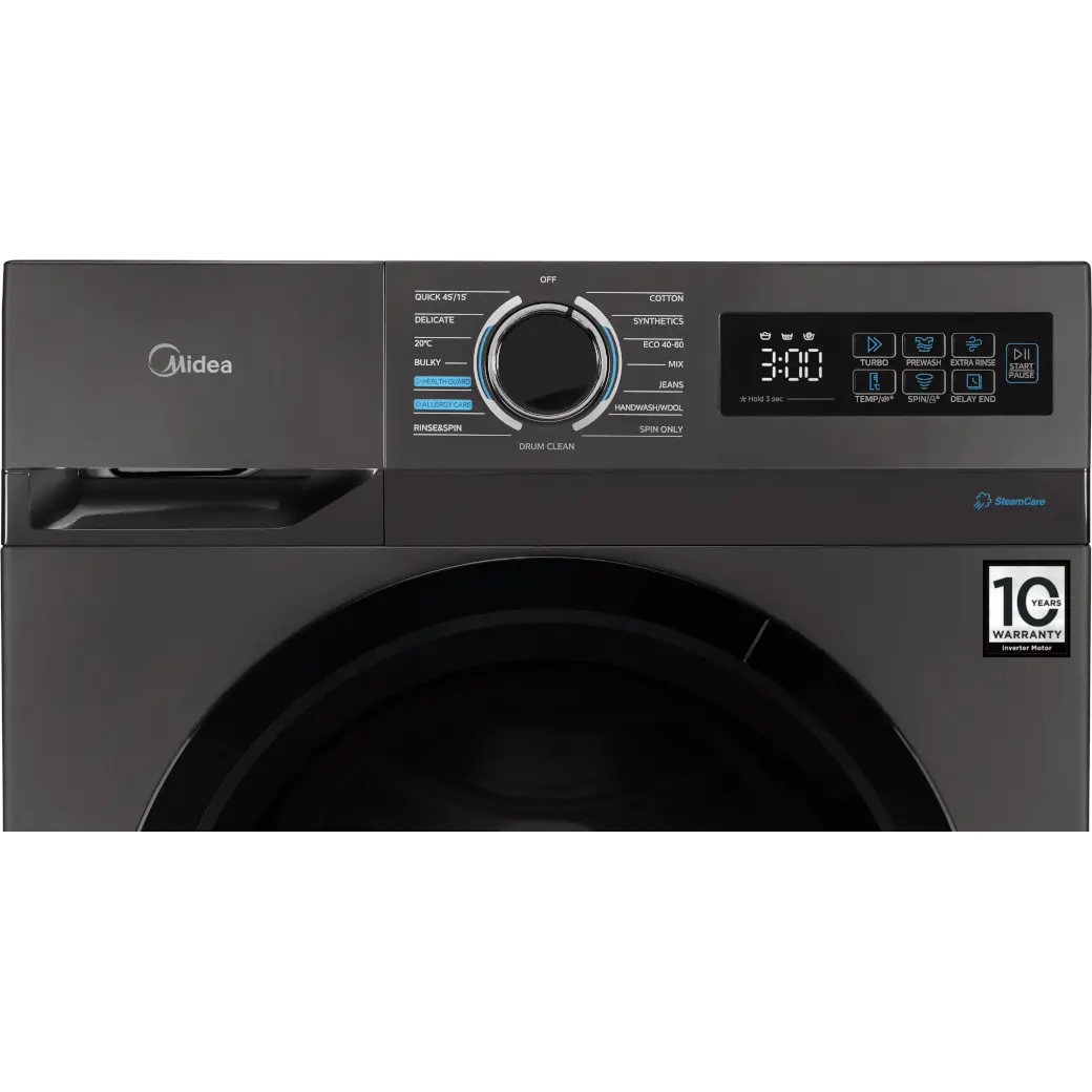 Midea 8kg Front Load Washing Machine Titanium MF110W80/T