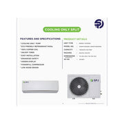 SPJ 12000 BTU Wall Split Air Conditioner R410a - White