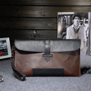 Men's retro leather men's clutch