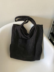 Corduroy Cloth Versatile Large Capacity Shoulder Bag Literary Handbag