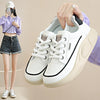 White Shoes Women's Leather Student Board Breathable Casual Shoes