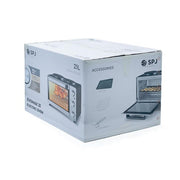 SPJ Evomax 21L Electric Mini Oven With Two Hotplates - Silver/Black