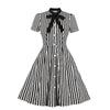 Striped button vintage dress