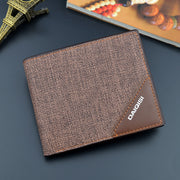 Men's Business Leather Wallet Short Slim Men's Wallet Money Credit Card