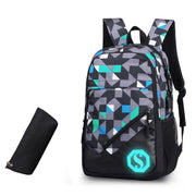 Mens Graffiti Three Piece Plaid Backpack