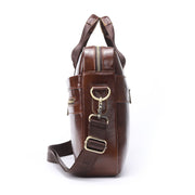 New leather men's briefcase