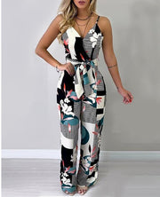 Sling temperament wide-leg jumpsuit