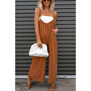 Strap High Waist Casual Wide Leg Jumpsuit
