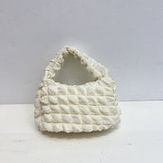 Western Style Gentle Pleated Bubble Handbag