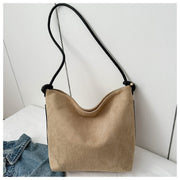 Large Capacity Frosted Suede Fashion Casual Shoulder Underarm Tote Handbag