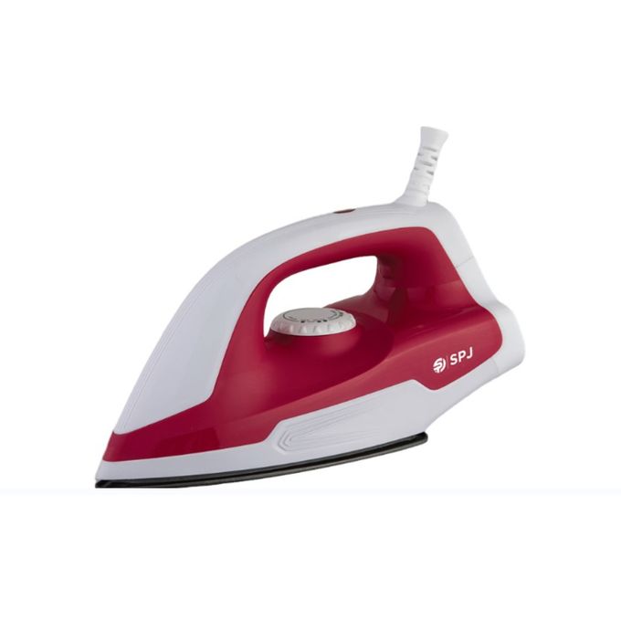 SPJ Non Stick Dry Flat Ironing Box With Titanium Nonstick Soleplate - Red & White