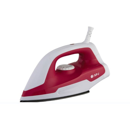 SPJ Non Stick Dry Flat Ironing Box With Titanium Nonstick Soleplate - Red & White