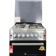 Blueflame 60 X 60cm 2 Gas and 2 Electric Hot Plate S6022ER-P With Electric Oven ( Made in Turkey ) ? Silver (3YR WRNTY)
