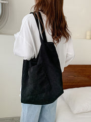 Corduroy Cloth Versatile Large Capacity Shoulder Bag Literary Handbag