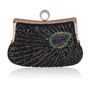 Dinner Bag Peacock Handmade Beaded Ring