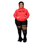 Trumpet Street Fashion Trend Ripped Plus Size Women's Jeans