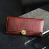 Women's Long Thin Top Layer Cowhide Lock Two-layer Wallet