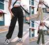 Women's Button High Waist Wide Overalls