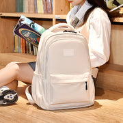 Fashion Oxford Backpack Waterproof Large Capacity Junior High School Students Schoolbag Girls Solid Campus Travel Bags Women