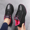Leather Women's Shoes Casual Sneaker Round Toe Flat Heel Women's Running Shoes